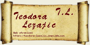 Teodora Ležajić vizit kartica